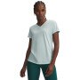 mini: Damska koszulka treningowa Under Armour UA Tech SSV - Solid - miętowa (1)