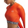 mini: Damski longsleeve treningowy Under Armour Heatgear Rib 1/4 Zip Ls - pomarańczowy (3)