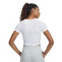 mini: Damski t-shirt crop top Under Armour UA Rival Rib Baby Tee - biały  (2)