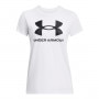 mini: Damski t-shirt z nadrukiem Under Armour UA Rival Logo SS - biały (4)