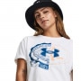 mini: Damski t-shirt z nadrukiem Under Armour UA Make All Heavyweight SS - biały (4)