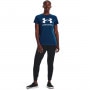mini: Damski t-shirt z nadrukiem Under Armour UA Rival Logo SS - granatowy (3)
