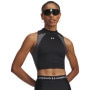 mini: Damski top treningowy Under Armour HeatGear Rib - czarny (1)
