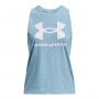 mini: Damski top z nadrukiem Under Armour UA Live Rival Tank - niebieski (5)