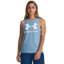 mini: Damski top z nadrukiem Under Armour UA Live Rival Tank - niebieski (1)