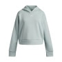  UNDER ARMOUR Dziewczęca bluza dresowa nierozpinana z kapturem Under Armour UA Rival Fleece Hoodie  zielona Zielony