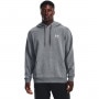  UNDER ARMOUR Męska bluza dresowa nierozpinana z kapturem Under Armour UA Icon Fleece Hoodie  szara Szary melanż