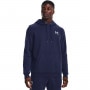  UNDER ARMOUR Męska bluza dresowa nierozpinana z kapturem Under Armour UA Icon Fleece Hoodie  granatowa Granatowy