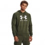 Obrazek dla: UNDER ARMOUR Męska bluza dresowa nierozpinana z kapturem Under Armour UA Rival Fleece Logo HD  khaki Khaki