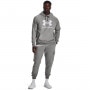 mini: Męska bluza dresowa nierozpinana z kapturem Under Armour UA Rival Fleece Logo HD - szara (3)