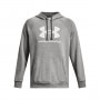 mini: Męska bluza dresowa nierozpinana z kapturem Under Armour UA Rival Fleece Logo HD - szara (5)