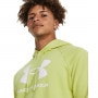 mini: Męska bluza dresowa nierozpinana z kapturem Under Armour UA Rival Fleece Logo HD - żółta (4)