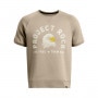 mini: Męska bluza treningowa z krótkim rękawem Under Armour Project Rock Eagle Grphc SS Crew - beżowa (4)