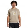 mini: Męska bluza treningowa z krótkim rękawem Under Armour Project Rock Eagle Grphc SS Crew - beżowa (1)
