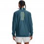 mini: Męska kurtka do biegania Under Armour UA RUN ANYWHERE PULLOVER - turkusowa (2)
