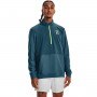 mini: Męska kurtka do biegania Under Armour UA RUN ANYWHERE PULLOVER - turkusowa (1)