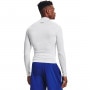mini: Męski longsleeve treningowy UNDER ARMOUR UA HG Armour Comp Mock LS - biały (2)