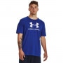 mini: Męski t-shirt z nadrukiem Under Armour Sportstyle Logo SS - niebieski (1)