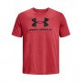 mini: Męski t-shirt z nadrukiem UNDER ARMOUR SPORTSTYLE LOGO SS - czerwony (4)
