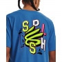 Męski t-shirt z nadrukiem Under Armour UA Curry Splash Party SS - niebieski