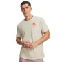 mini: Męski t-shirt z nadrukiem Under Armour UA Defy The Elements - beżowy (1)