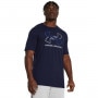 mini: Męski t-shirt z nadrukiem Under Armour UA Foundation Short Sleeve - granatowy (5)