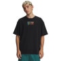  UNDER ARMOUR Męski tshirt z nadrukiem Under Armour UA Heavyweight Sports  czarny Czarny