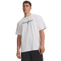 mini: Męski t-shirt z nadrukiem Under Armour UA Heavyweight Wordmark - biały (1)