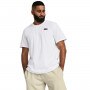 mini: Męski t-shirt z nadrukiem Under Armour UA Hw Lc Patch SS - biały (1)