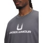 mini: Męski t-shirt z nadrukiem Under Armour UA HWT U LOGO SS - szary (3)