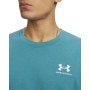 mini: Męski t-shirt z nadrukiem Under Armour UA Logo Emb Heavyweight SS - niebieski (3)