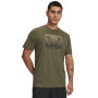  UNDER ARMOUR Męski tshirt z nadrukiem Under Armour UA M Boxed Sports Updated Ss  khaki Khaki