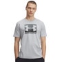  UNDER ARMOUR Męski tshirt z nadrukiem Under Armour UA M Boxed Sports Updated Ss  szary Szary