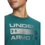 mini: Męski t-shirt z nadrukiem Under Armour UA Team Issue Wordmark Ss - zielony (2)