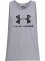 Męski top treningowy UNDER ARMOUR SPORTSTYLE LOGO TANK - szary