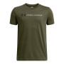 Obrazek dla: UNDER ARMOUR Chłopięcy tshirt z nadrukiem Under Armour UA B Logo Wordmark SS  oliwkowy/khaki Zielony