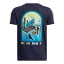 mini: Chłopięcy t-shirt z nadrukiem Under Armour UA B Portal Logo SS - granatowy (2)