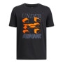  UNDER ARMOUR Chłopięcy tshirt z nadrukiem Under Armour UA B Split Big Logo SS  czarny Czarny