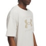 mini: Męski t-shirt z nadrukiem Under Armour UA M Hw Os Branded Ss - beżowy (3)