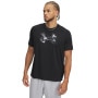 Obrazek dla: UNDER ARMOUR Męska koszulka treningowa Under Armour UA M Tech Print Fill SS  czarna Czarny