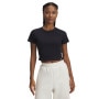  UNDER ARMOUR Damski tshirt crop top Under Armour UA Rival Rib Baby Tee  czarny Czarny