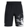 Obrazek dla: UNDER ARMOUR Chłopięce spodenki treningowe Under Armour UA Tech Woven Graphic Short  czarne Czarny