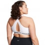 Biustonosz treningowy Under Armour Crossback Mid Bra - biały