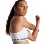 Biustonosz treningowy Under Armour Crossback Mid Bra - biały