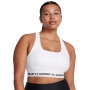 Biustonosz treningowy Under Armour Crossback Mid Bra - biały