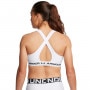 Biustonosz treningowy Under Armour Crossback Mid Bra - biały