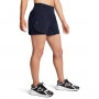 Damskie spodenki treningowe Under Armour Flex Woven 2-In-1 Short - granatowe