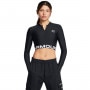  UNDER ARMOUR Damski longsleeve treningowy Under Armour Heatgear Rib 1/4 Zip Ls  czarny Czarny