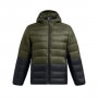 mini: Męska kurtka z puchem naturalnym Under Armour Legend Down Hooded Jacket - oliwkowa/khaki (5)
