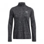 Damski longsleeve treningowy Under Armour Tech 1/2 Zip- Twist - szary